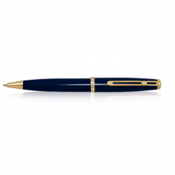 Ballpoint pen in a box REGAL, blue with gold-colored details