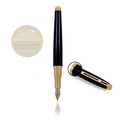 Fountain pen in a box REGAL, black with gold details