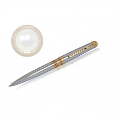 Ballpoint pen in a box REGAL, silver with gold-colored details