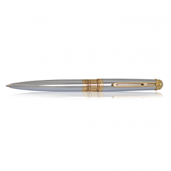 Ballpoint pen in a box REGAL, silver with gold-colored details