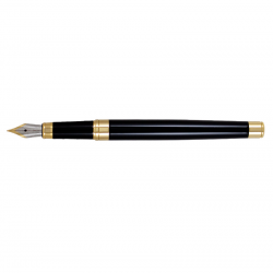 Fountain pen REGAL, black color, gold-colored details