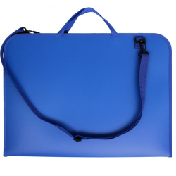 Folder - bag for drawings A3, plastic with zipper, blues
