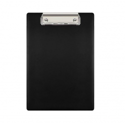 Clipboard A5 single with clip, black color