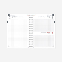 Work Planner "Day" SPIRAL 2024/2025, GREEN FIELD