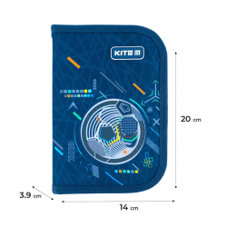 Rinkinys: kuprinė, krepšelis, penalas KITE 16L 38x29x16cm, mėlynos sp.