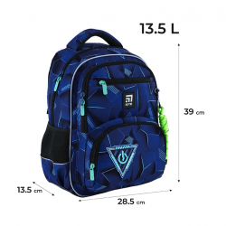 Backpack KITE PLAY AGAIN, 13.5L 39x28.5x13.5cm, multicolored, blue color