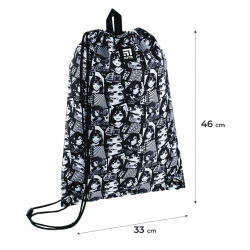 Drawstring bag for sportswear KITE ANIME 46x33cm, multicolored