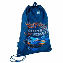 Drawstring bag for sportswear KITE HOT WHEELS 46x33cm, blue