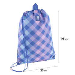 Drawstring bag for sportswear KITE PURPLE 46x33cm, multicolored