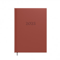 Darbo knyga - kalendorius 2025m., A5, rudos sp.