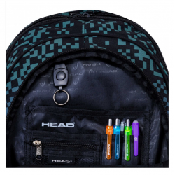 Backpack HEAD PIXEL GREEN 44x32x19cm, black color