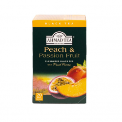 Juodoji vaisinė arbata AHMAD PEACH & PASSION FRUIT 20 pak