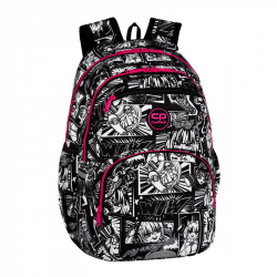 Backpack COOLPACK PICK MANGA 17", multicolored, black color