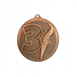 Medalis bendras 3 vieta 60mm MMC6064 bronzos spalvos