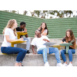 Studento staliukas Z formos ENTELO, žalios sp.