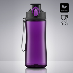 Water Bottle COLORISSIMO TRITAN, plastic, 580 ml, purple