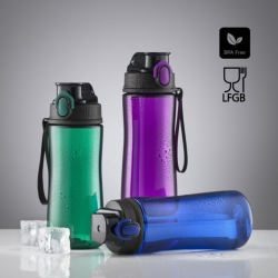 Water bottle COLORISSIMO TRITAN, plastic, 550 ml, turquoise