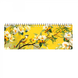 Horizontal Desk Calendar MEMO CARD ADELE 2025, Laminated