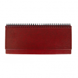 Horizontal Desk Calendar MEMO PVC 2025, Burgundy Color