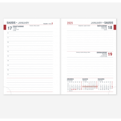 Notebook calendar JUNIOR 2023,120x155mm, dark green