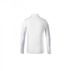 School Polo Shirt, long sleeves, children's, white, MALFINI PIQUE POLO LS