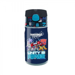 Children's water bottle TRANSFORMERS, 400 ml, blue color