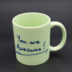 Mug CANDY, 300ml, light green color, sublimation
