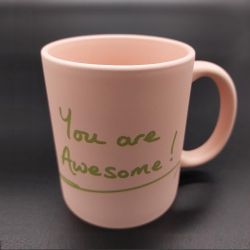 Mug CANDY, 300ml, pink color, sublimation