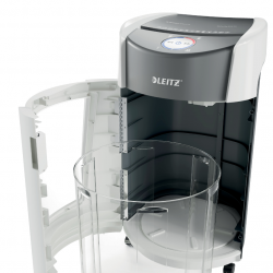 Document shredder LEITZ IQ OPTIMAX OFFICE P5 with waste Bin