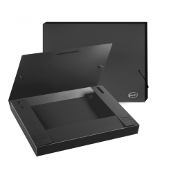 Folder with elastic A4, 30 mm, FOROFIS, black color
