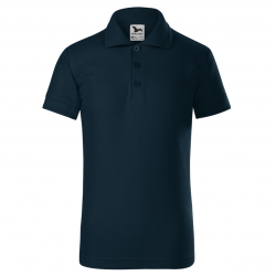 Short sleeve polo shirt for school, dark blue, MALFINI PIQUE POLO