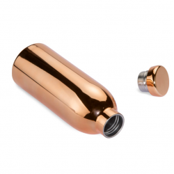 Metal thermal water bottle NEL, 500 ml, rose gold color
