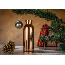 Metal thermal water bottle NEL, 500 ml, rose gold color