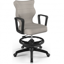 Chair with footrest ENTELO NORM BLACK MONOLITH 33, light gray color