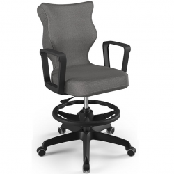 Chair with footrest ENTELO NORM BLACK MONOLITH 33, dark gray color