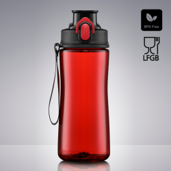 Gertuvė COLORISSIMO TRITAN, plastikinė 550ml, raudonos sp.