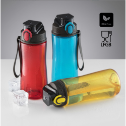 Water bottle COLORISSIMO TRITAN, plastic, 550 ml, red