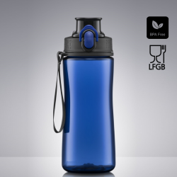 Water bottle COLORISSIMO TRITAN, plastic, 550 ml, dark blue