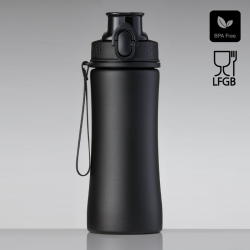 COLORISSIMO PRIMO water bottle, metal, 500ml, black color