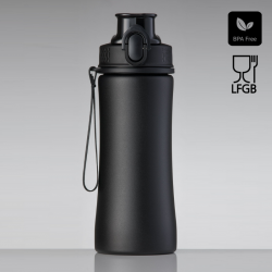 Water bottle COLORISSIMO PRIMO, metal 550ml, black color