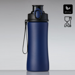 Water bottle COLORISSIMO PRIMO, metal 550ml, dark blue