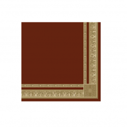 Paper table napkins 20 pcs. DAISY 33x33 cm, burgundy