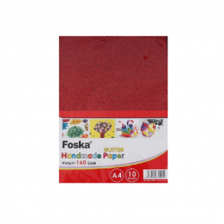 Glossy decorative paper FOSKA, 160g, A4, pack of 10 colors
