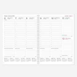 Notebook calendar insert FUTURA VIP WEEK 2023, A4