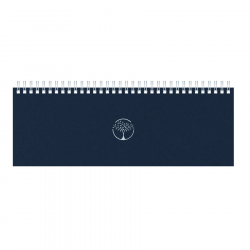 Horizontal Desk Calendar MEMO ECO CARDBOARD 2025, Dark Blue