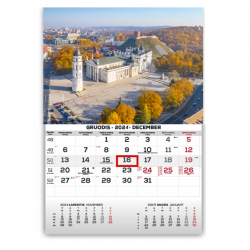 Wall-Mounted Calendar, Single-Part MONO 30x42 cm