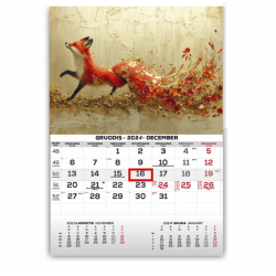 Wall-Mounted Calendar, Single-Part MONO 30x42 cm