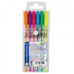 Gel pen set CENTRUM NEON 6 pcs 1.0mm