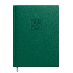 Notebook calendar KANCLERIS DAY 2023, 140x190mm, dark green