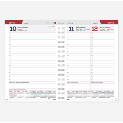 Darbo knyga - kalendorius SPIREX DAY 2025m., A5, t. rudos sp.